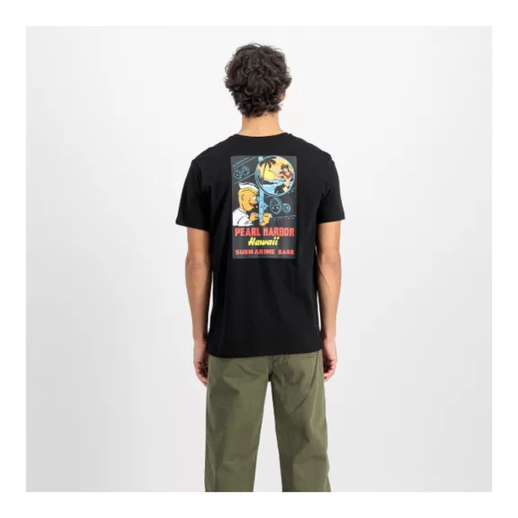 Pearl Harbor Back Print T-Shirt - black