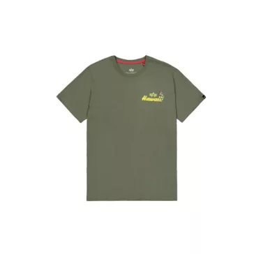 Pearl Harbor Back Print T-Shirt - dark olive