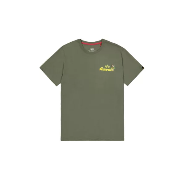 Pearl Harbor Back Print T-Shirt - dark olive
