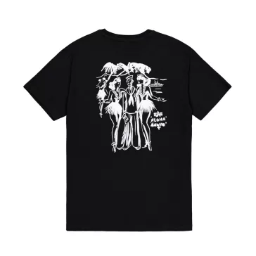 Aloha Back Print T-Shirt - black
