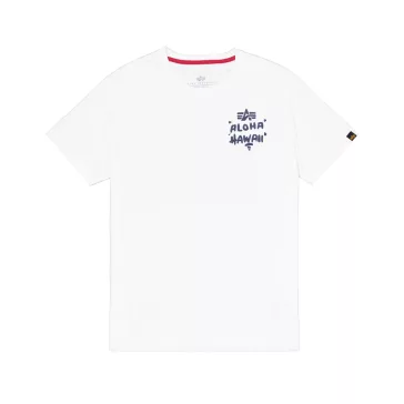 Aloha Back Print T-Shirt - white