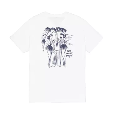 Aloha Back Print T-Shirt - white