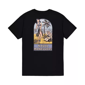 Naval Back Print T-Shirt - black