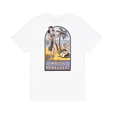 Naval Back Print T-Shirt - white