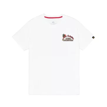 Naval Back Print T-Shirt - white