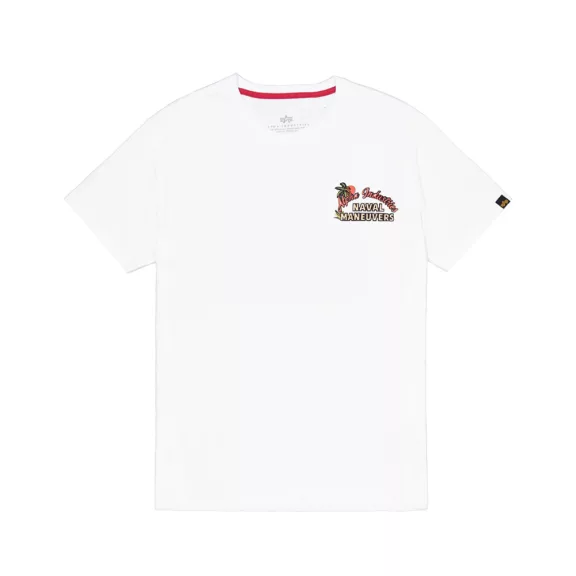 Naval Back Print T-Shirt - white