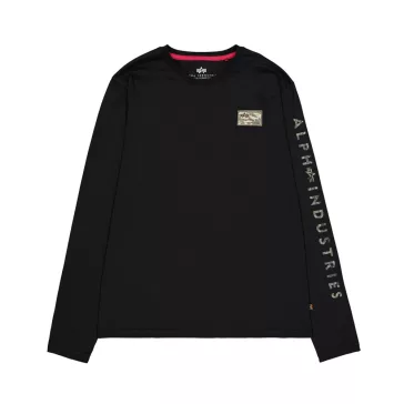 Camo Sleeve Longsleeve - black