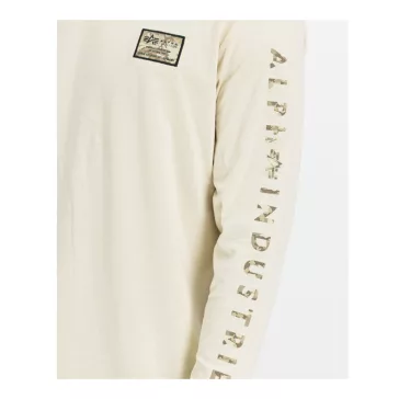 Camo Sleeve Longsleeve - vintage white