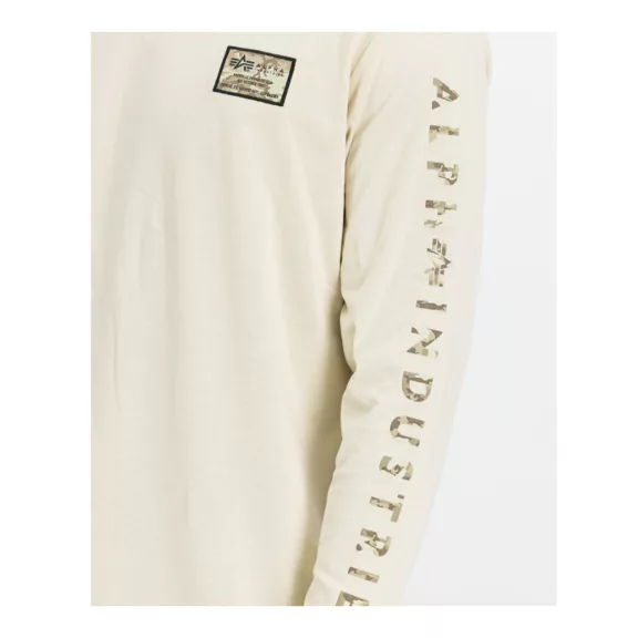 Camo Sleeve Longsleeve - vintage white