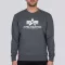 Basic Sweater - charcoal heather/white