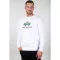 Basic Sweater Rainbow Reflective Print - white