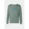 Basic Sweater Rainbow Reflective Print - vintage green