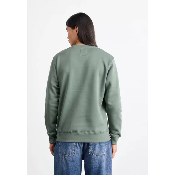 Basic Sweater Rainbow Reflective Print - vintage green