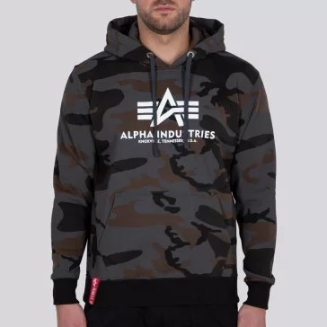 Basic Hoody Camo - black camo