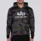 Basic Hoody Camo - black camo