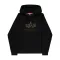 Basic Big Logo Effect Print Hoodie - black