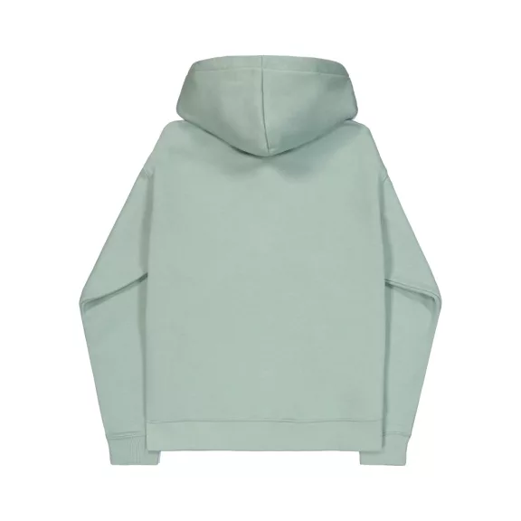 Basic Big Logo Effect Print Hoodie - frost green