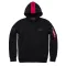 Red Stripe Hoody - black