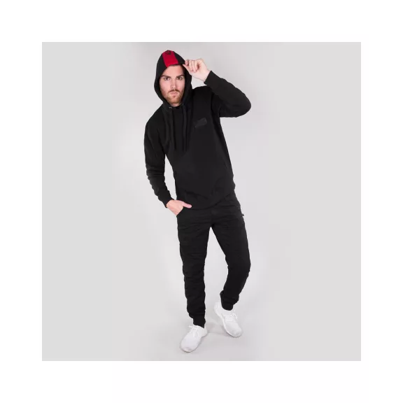 Red Stripe Hoody - black