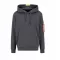 Red Stripe Hoody - vintage grey