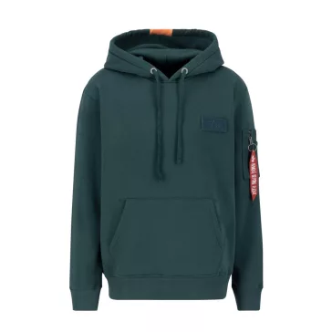 Red Stripe Hoody - force green