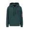 Red Stripe Hoody - force green