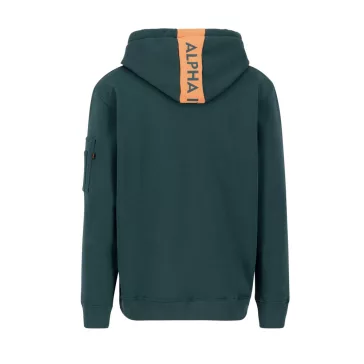 Red Stripe Hoody - force green