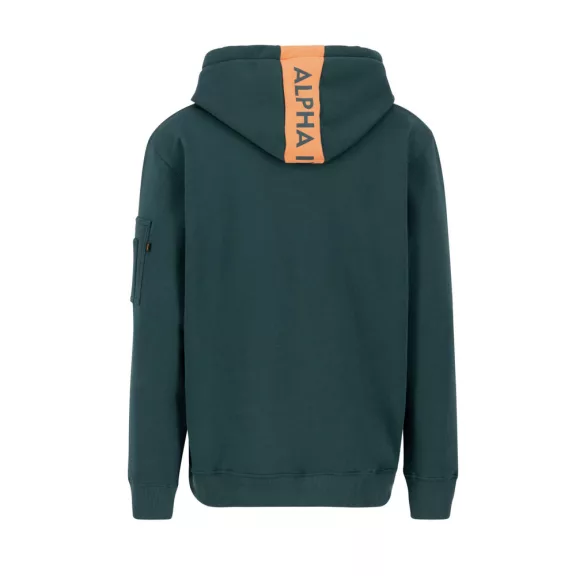 Red Stripe Hoody - force green