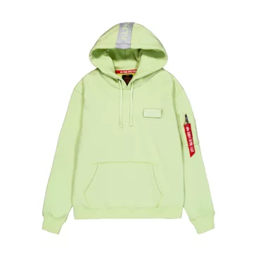 Red Stripe Hoody - arctic lime