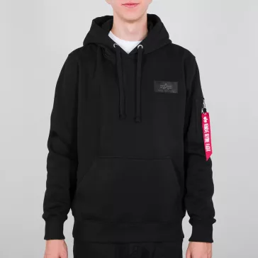 Back Print Hoody - black