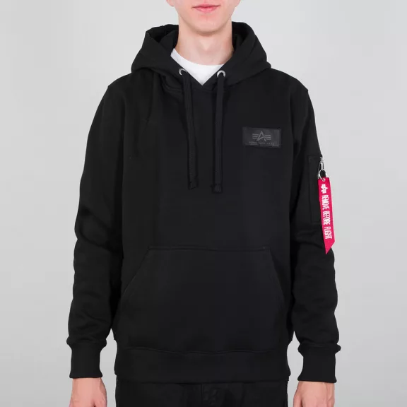 Back Print Hoody - black
