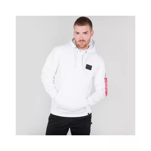 Back Print Hoody - white