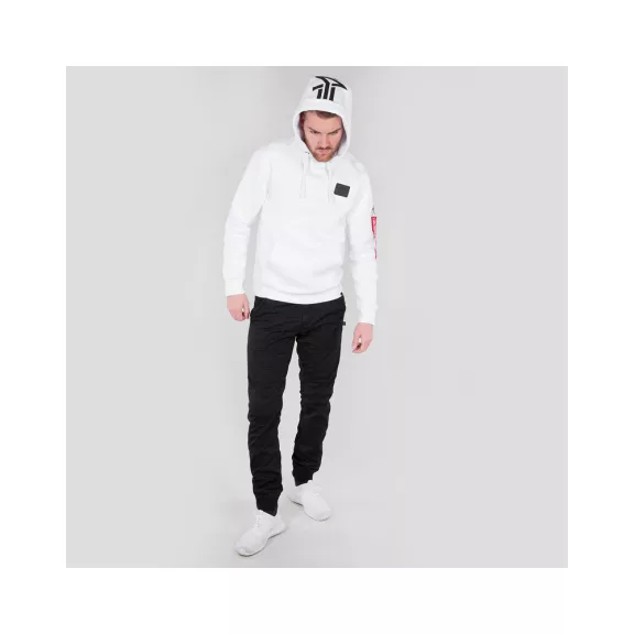 Back Print Hoody - white