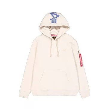 Back Print Hoodie - vintage white