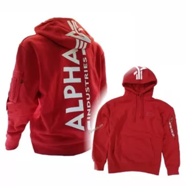 Back Print Hoody - speed red