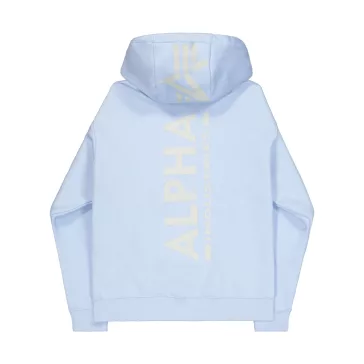 Back Print Hoodie - artic blue