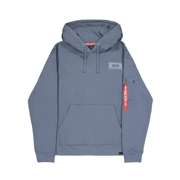 Back Print Hoodie - denim blue
