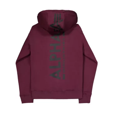 Back Print Hoodie - dark cherry