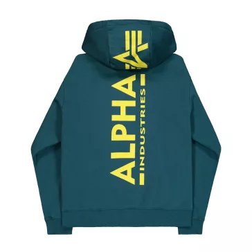 Back Print Hoodie - deep petrol