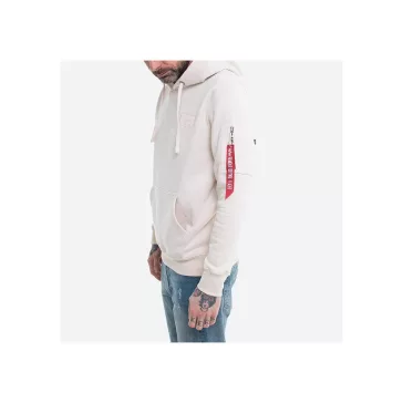 Back Print Hoody - jet stream white/white