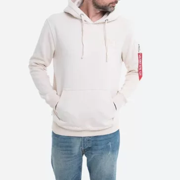 Back Print Hoody - jet stream white/white