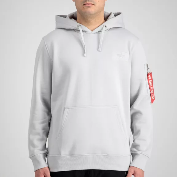 Back Print Hoody - pastel grey