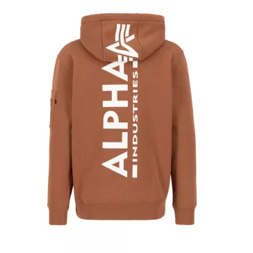 Back Print Hoody - hazel brown