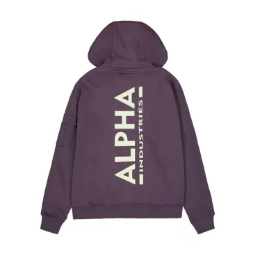 Back Print Hoodie - plum