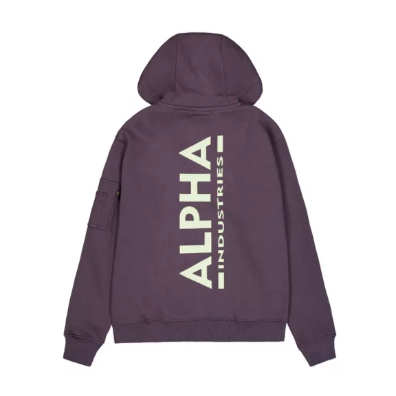 Back Print Hoodie - plum