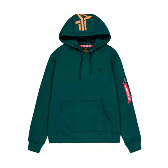 Back Print Hoodie - force green