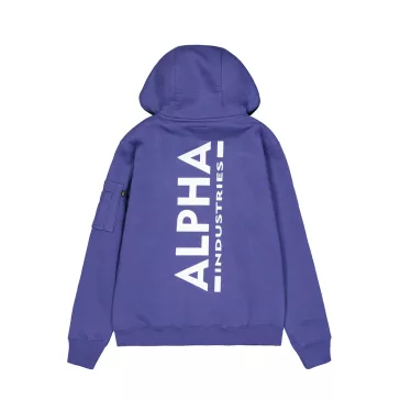 Back Print Hoodie - night purple