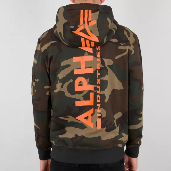 Back Print Hoody Camo - woodcamo65