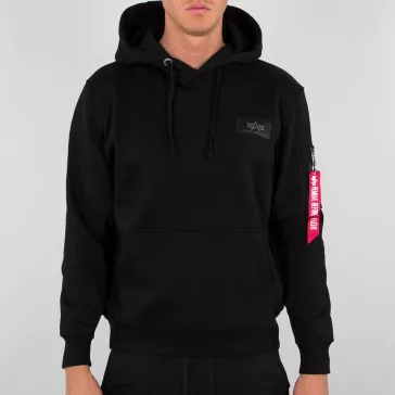 Back Print Hoody Camo Print - black/woodland