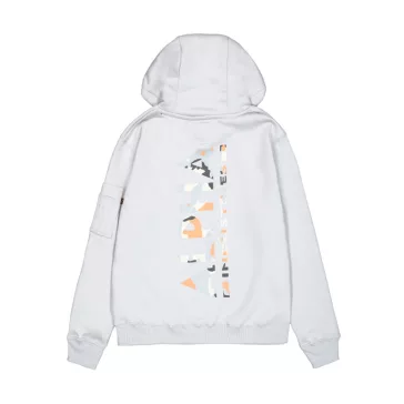 Back Print Hoodie - pastel grey